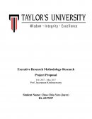 Executive Research Methodology - Research Project Proposal