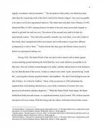 Реферат: The Salem Witch Trails Essay Research Paper