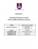 Esterification Reactions of Vanillin: The Use of Nmr to Determine a Structure