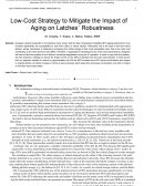 Low-Cost Strategy to Mitigate the Impact of Aging on Latches’ Robustness