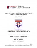 Hindustan Petroleum Corporation Ltd. - Driving Change Through Internal Communication