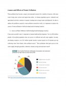 Causes and Effects of Water Pollution